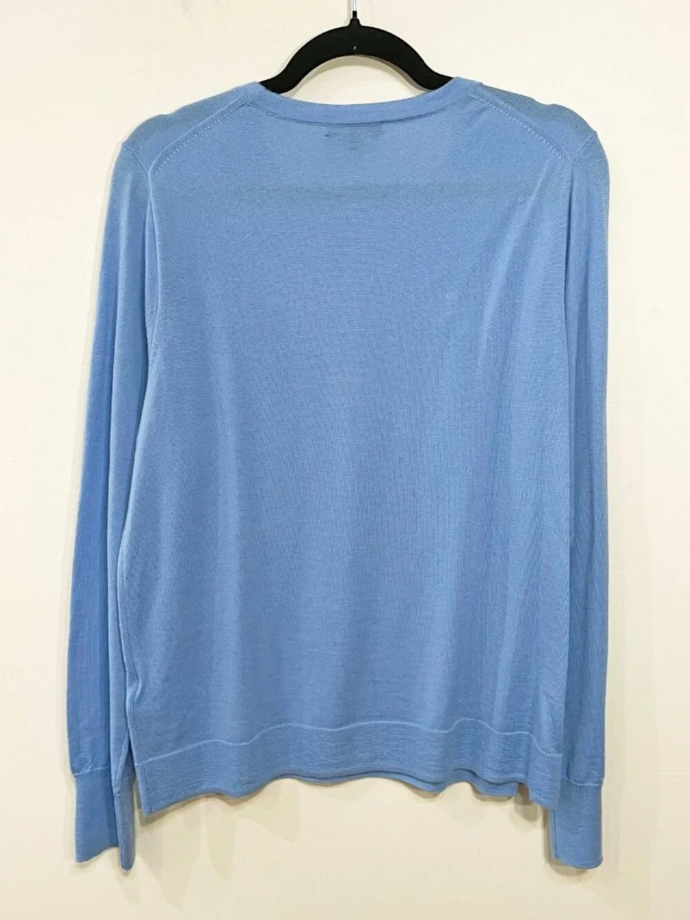 New J.Crew 100% Merino Wool Crewneck Sweater Cornflower Blue XL